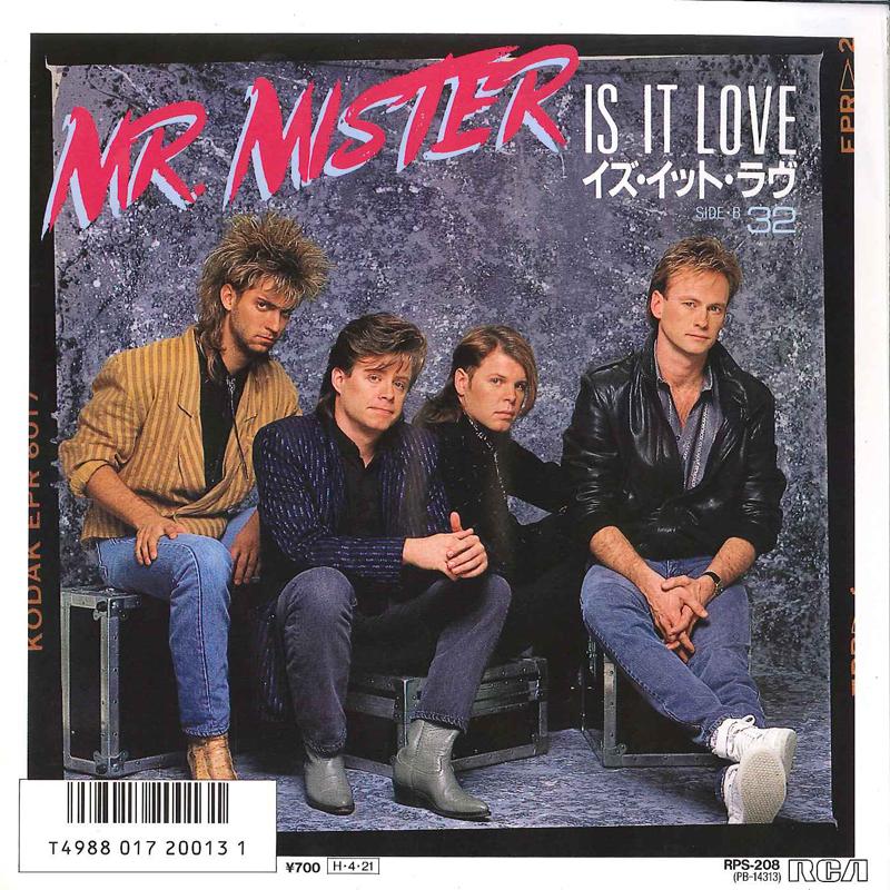 

7inch Record MR. MISTER - Is It Love / 32 RPS208 RCA 1986 Japan Rock Used