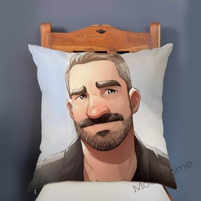 Super Sexy Hot Masculine Male Muscle Hairy Bear Man Cartoon Gay Art Soft Velvet Sofa Pillow Case Cozy Boyfriend Cushion Cover