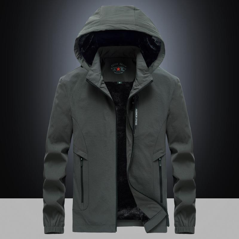 Autumn and Winter Outdoor Sports Windproof Warm Jacket Jacket Fleece Large Size Casual Men's Jacket