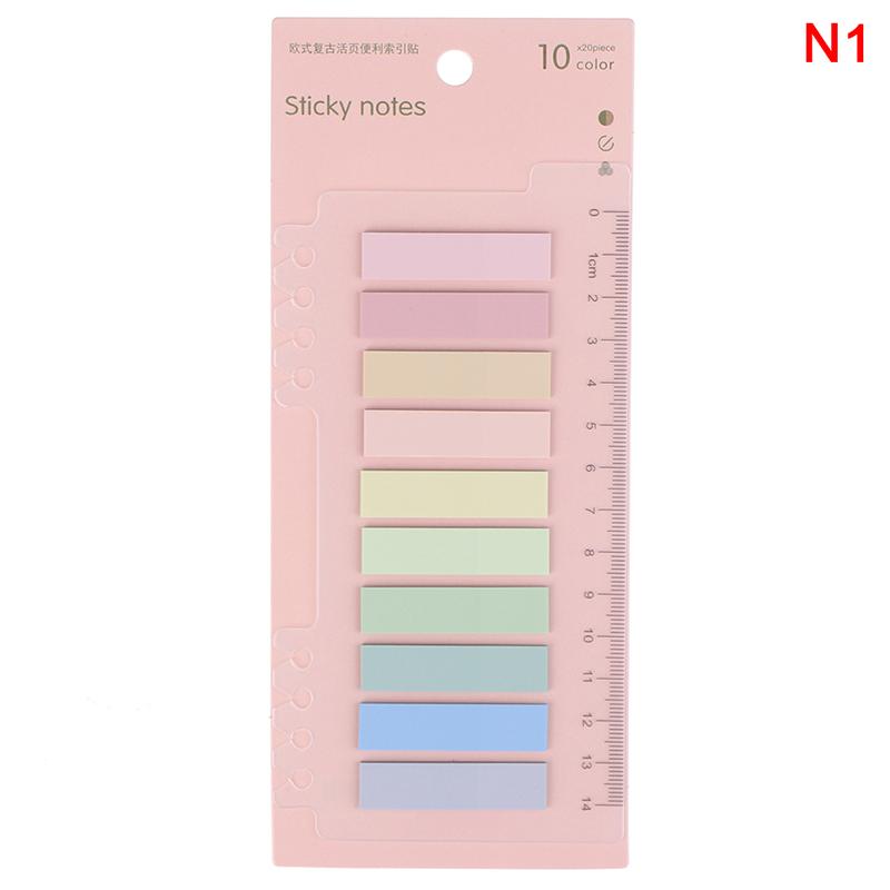 

Sticky Tabs 10 Color 200 Sheet Strip Planner Index Note Sticker Morandi Memo Pad N1