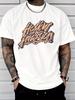 Unisex Summer Cotton Short Sleeve T Shirt Hollow Invasion Dripping Graffiti Letter Print Crew Neck Hip Hop Street Fashion Male Tee