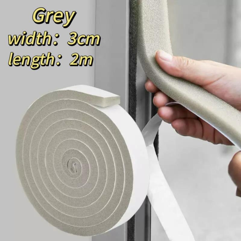 2/4/6pcs Foam Door Window Sealing Strip Weather Strip Self-Adhesive Soundproof Windproof Dustproof Draught Excluder Insulation