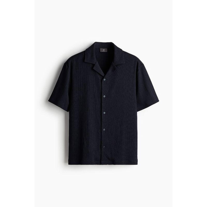 

Мужская рубашка с кубинским воротником HM Летняя для поездок на работу Свободная Мнущаяся Повседневная рубашка Рубашка с коротким рукавом Топы 1229310