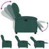 Vidaxl Electric Recliner, Dark Green, Fabric Upholstered