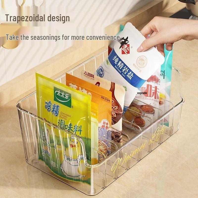 Kitchen Spice Storage Box Set - Seasoning Jars and Dispenser