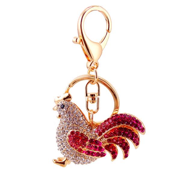 Diamant Strass Tupp Nyckelring Hänge - Damväskcharm Gåva