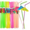 30/60PCS Umbrella Drink Straws Disposable Straw Party Juice Cocktail Birthday Summer Beach Party Decoration Supplies TMZ