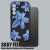 Blue Lily Printed Phone Case For Samsung Galaxy A17 A56 A16 A55 A15 A25 A36 A26 5G S25 Edge S23 S24 Ultra S24 S25 FE TPU Lanyard Cover