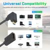 Duttek Right Angle HDMI To Micro HDMI Converter Extremely Thin Angled Micro HDMI Male To HDMI Female Extension Supports 48Gbps 8K Ultra HD Video