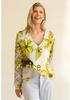 Elegant Bohemian Floral V-Neck Long Sleeve Sweater Pullover