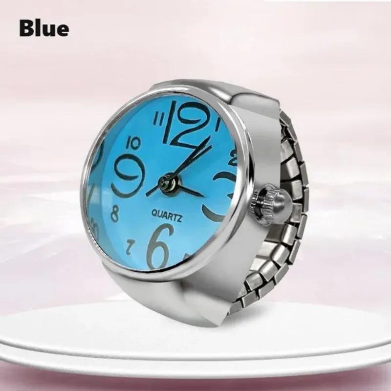 1 Pc Women Men Fashion Mini Ring Watch Vintage Personalized Quartz Finger Watch Rings Jewelry Gifts Accessories