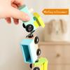 Wooden Magnetic Train Montessori  Early Educational Cognition Traffic Sign Toy Sorting Learning Teaching Car Cartoon Set