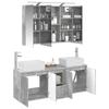 Bathroom Cabinet Set 4 Pcs Concrete Grey Particleboard