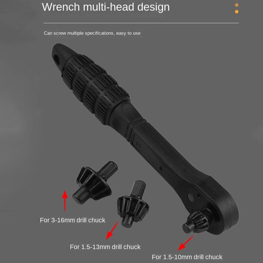Black Chuck Wrench Spanner Electric Accessory Electric Ratchet Wrench Spanner