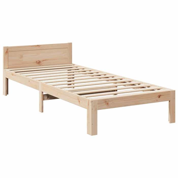 VidaXL Cadre de lit sans matelas 90x200 cm bois de pin massif, meuble de chambre, sommier, lit double, lit, châlit, lit en 859232