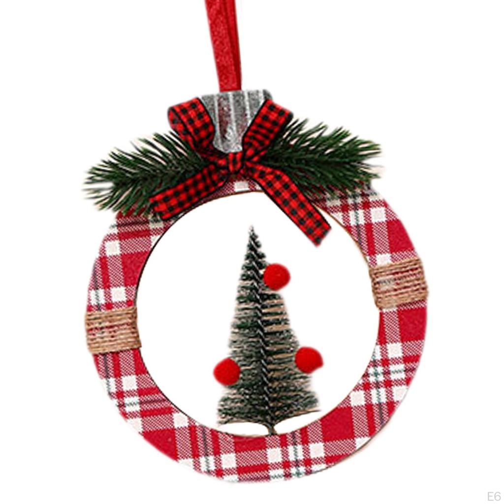 Christmas Tree Hanging Ornament Party Props for Farmhouse Office Shop Window House Shape