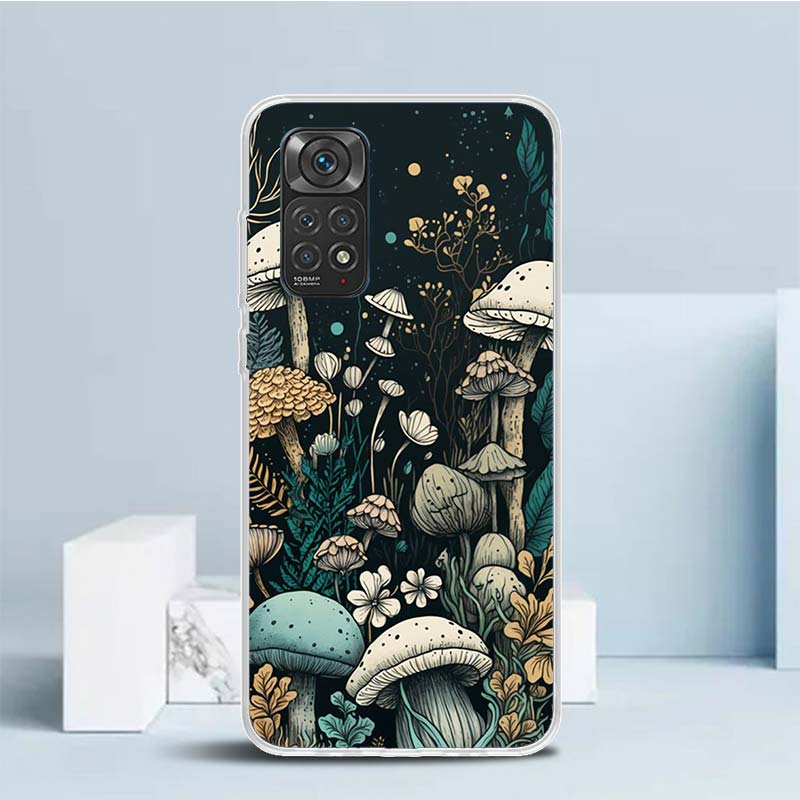 Weird Mushroom Psychedelic Soft Cover for Xiaomi Redmi Note 15 14 13 12 Pro Plus Phone Case 14S 11S 11T 11E 10S 10 4G Pattern Sh