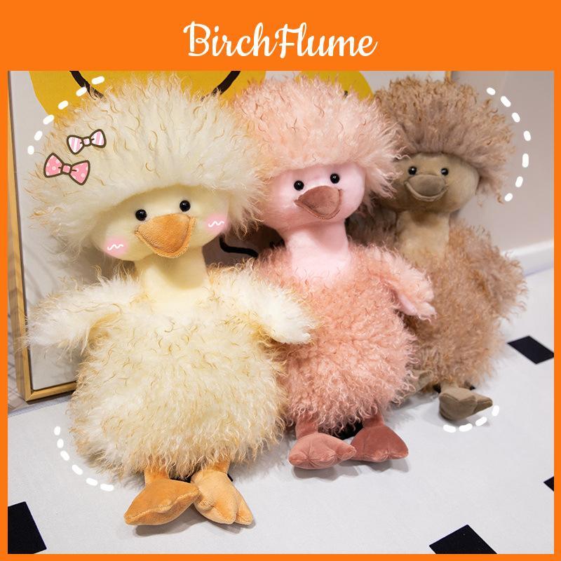 Plush Duck Toy With Long Fur For Kids And Adults Gift