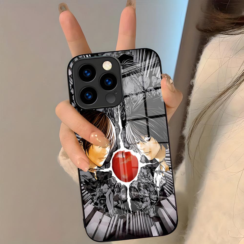 Anime Death Note Phone Case For IPhone 17 Pro Max 16 15 14 Pro Max 13 11 Plus Glass Cover