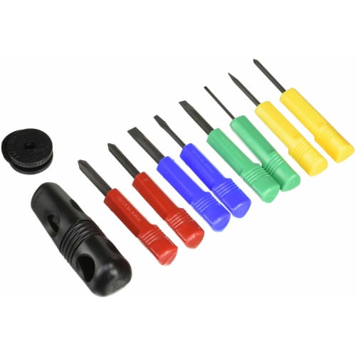 ANEX Screwdriver Set with Magic Coin, 8-Piece Set (Phillips 0/Phillips 1/Phillips 2/Slash 1.8/Slash 2.5/Slash 5/Slash 6/Drill Bit) No. 5800