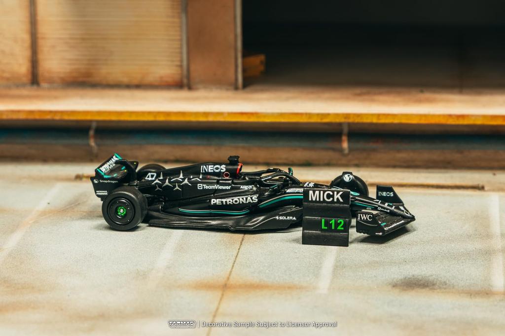 Speedmaster Japan TARMACWORKS F1 W14 E Performance Spanish Grand Prix Tyre Testing 2023 Mick Schumacher 1/64 Mercedes-AMG (Finished Model)