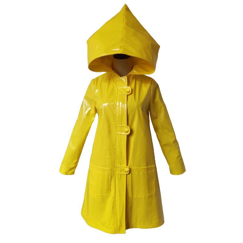 2 Nightmares Little Six Cosplay Costume Yellow Jacket Coat Raincoat Halloween