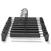 10Pcs Clothes Pants Hangers, Space-Saving Skirt Holders, Adjustable Clips, Trouser Hangers, Clothes Coat Garment Jeans Hangers