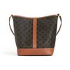 Triomphe Klassische Monogramm-Canvas- und Kalbsleder-Eimertasche Damen Umhängetasche Braun 191132CAS-04LU