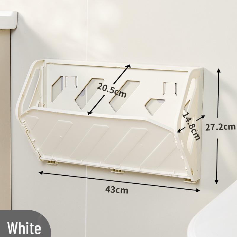 Wall-Mounted Foldable Shoe Rack & Storage Organizer for Living Room