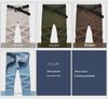 Men's Spring/Autumn Solid Color Straight Trousers - Korean Style, Slim Fit, Large Size