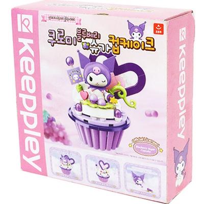 Sanrio Block Kuromi Blueberry Sugar Cupcakes, 1 Set Korean Popular Toys