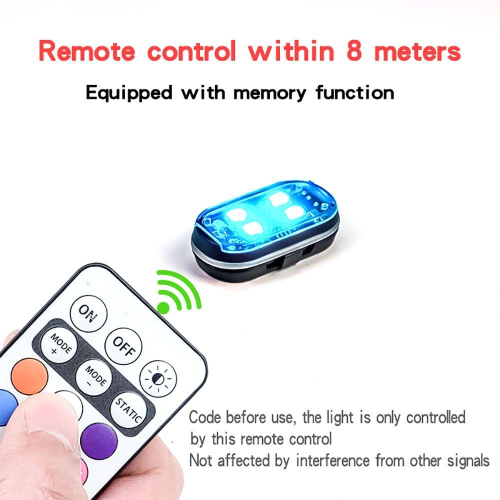 1/2/4/6pcs Anti-Collision Wireless LED Strobe Lights Rechargeable LED Warning Light
