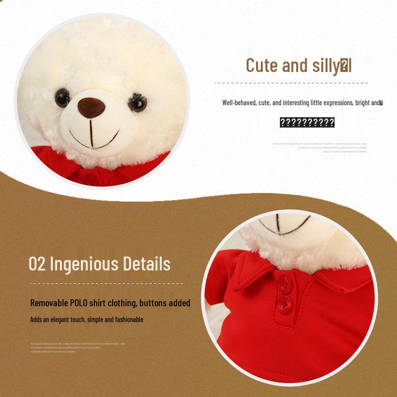 Graduation Commemorative Teddy Bear Plush with School Emblem Logo