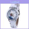 Cute Frozen Cartoon Quartz Watch For Boys And Girls With Colorful Pu Leather Strap And Life Waterproof Feature