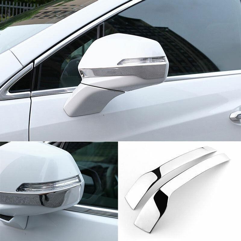 For Cadillac XT5 2016- Chrome Steel Exterior Rear View Mirror Strip Trim 2X