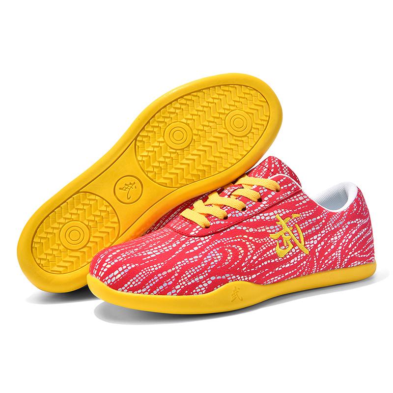Men Women Tai Chi Shoes Black Red Kung Fu Sneakers Soft Sole Lightweight Martial Arts Training Shoes Big Size