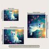 2D Flat Printing Kitten Floral Backdrop for Aesthetic Bedroom Wall Decor