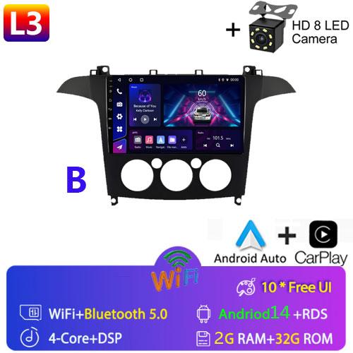 Android14 Car Radio for Ford S Max 2006 2007 2008 - 2010 2011 2015 Car Multimedia Video Player Radio GPS Stereo Auto 2din 7862