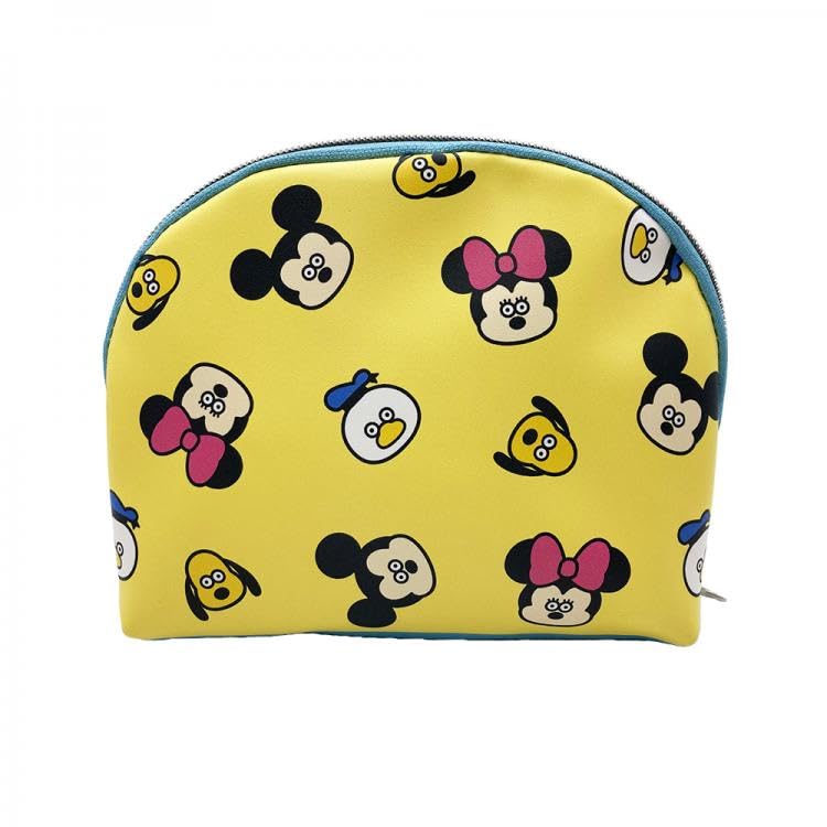 Marimo Craft Disney Seiji Matsumoto Miscellaneous Goods Series Round Pouch, All-Over Print, Size: Approx. W165 X H110 X D40mm, MSDN-016