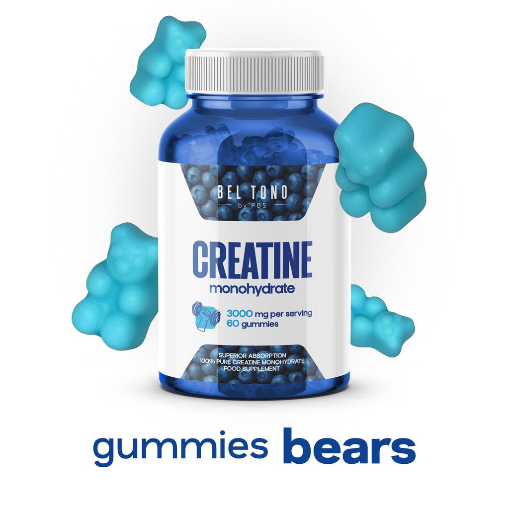 Creatine Monohydrate Gummies 3000mg / Креатин Моногидрат 3000мг, 60 Жевательных Конфет