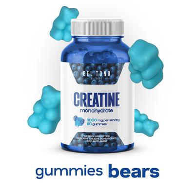 Gommine di Creatina Monoidrato 3000mg / Creatina Monoidrato 3000mg, 60 gommine