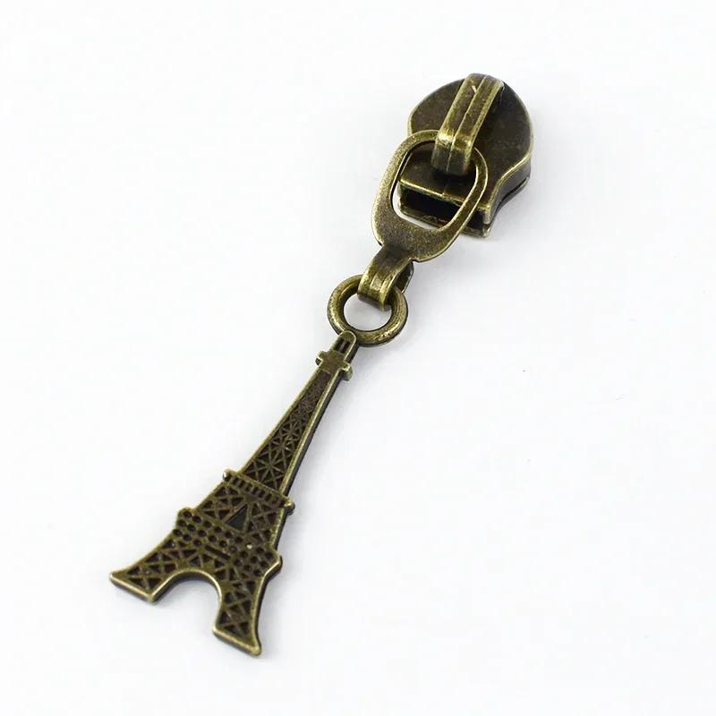 Meetee 5-20 Szt. 5# Suwak do Zamka Błyskawicznego na Zamki Nylonowe Stop Cynku Główka Zamka Dekoracja Brązowy Ciągnik Zamka Błyskawicznego Akcesoria do Szycia Kurtki Płaszcza