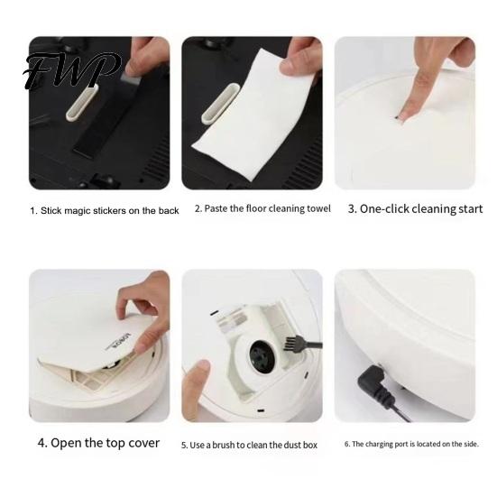 Smart Home Vacuum Sweeping Robot Powerful Cleaning Low Noise Slim Body Cleaner USB Charging 1200mAh Battery Long-Lasting Quiet