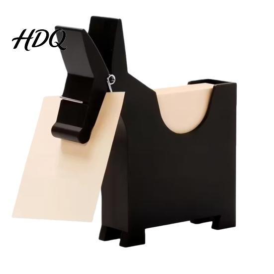 Office Desk Organizer Mule Shape Sticky Note Holder Memo Pad Cards Organizer Plastic Photo Holder Stable Dispenser for Home Desktop Storage