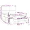 Box Spring Bed with Mattress Dark Green 140 x 190 cm Velvet
