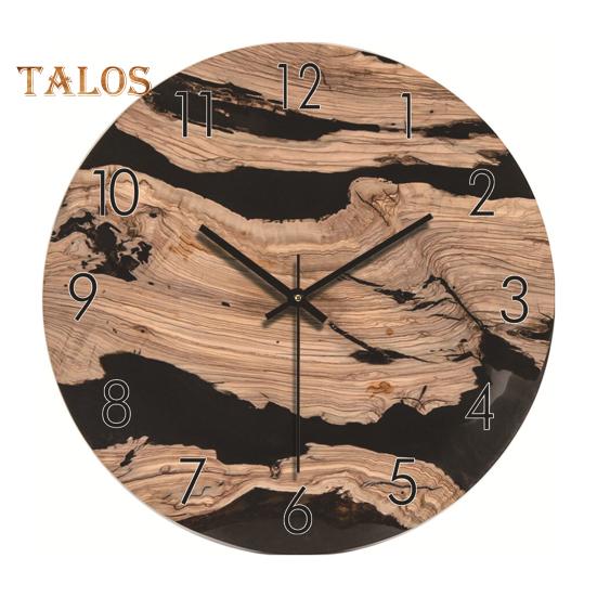 

12-дюймовий простий тихий настінний годинник у старовинному рустикальному стилі з безшумним рухом круглого дерев’яного зерна. F