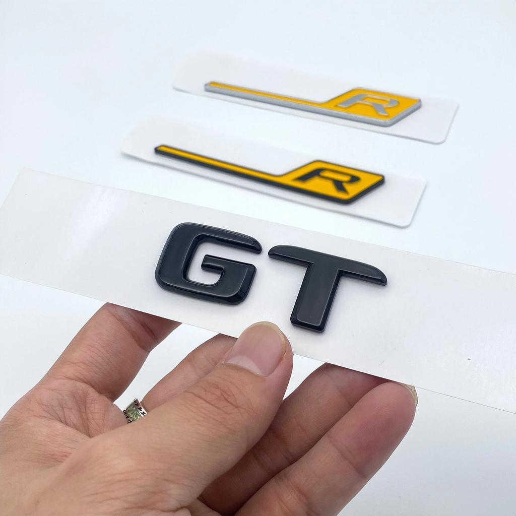 HXBQK1 3D Flat Letters ABS Emblem GT GTC V8biturbo for Mercedes Benz AMG Car Trunk Lid Nameplate Badge Logo Sticker Chrome Glossy Black