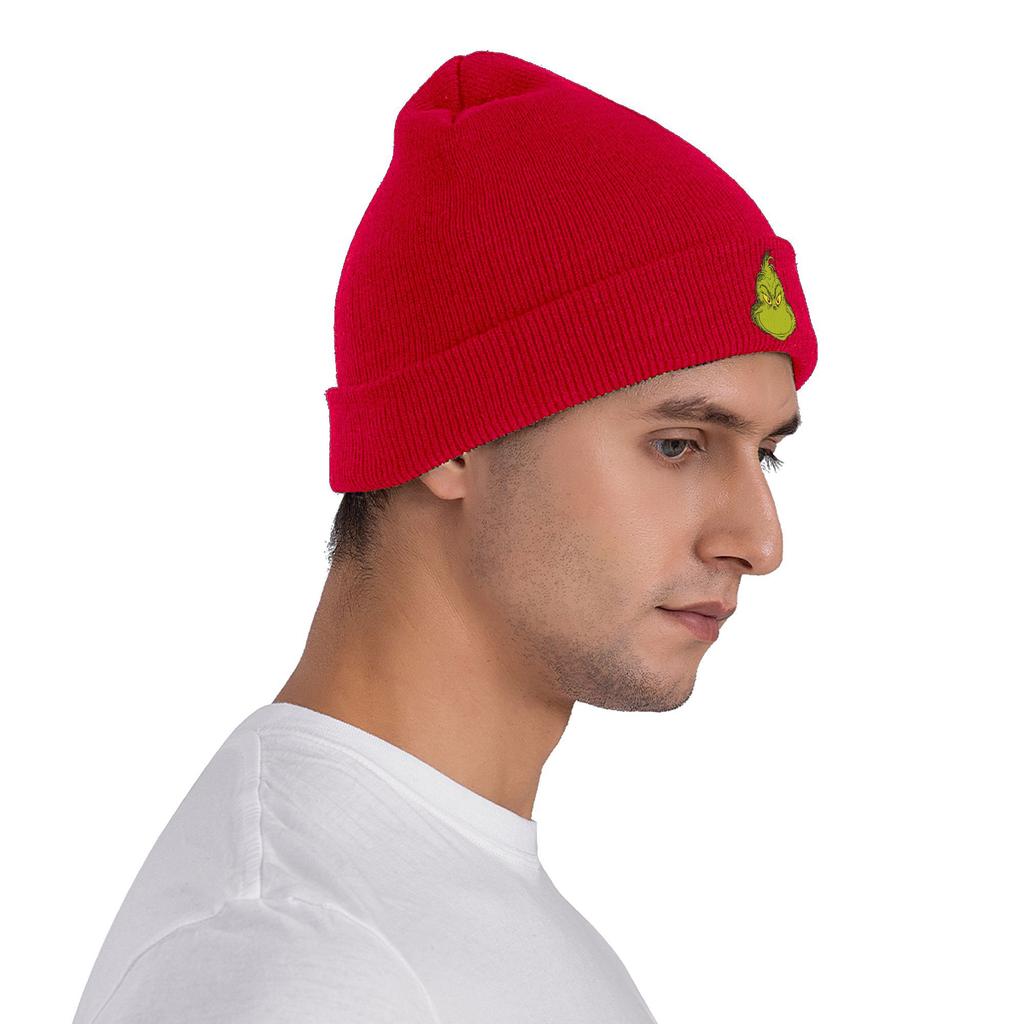 Christmas-S-Green-S-Grinched Knitted Hat for Women Men Beanies Autumn Winter Hat Acrylic Hip Hop Cap