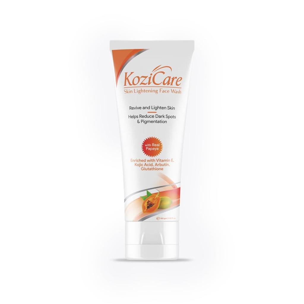 Kozicare Kojic Acid Face Wash & Glutathione | Papaya Face Wash | Acne for Glowing Skin | for Women & Men | Face Cleanser & Skin Care - 100 Ml