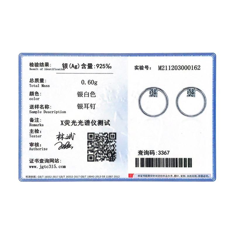 Modian 925 Sterling Silver Vintage Circle Fashion Minimalist Dazzling Stud Earrings For Women Wedding Fine Jewelry Gift